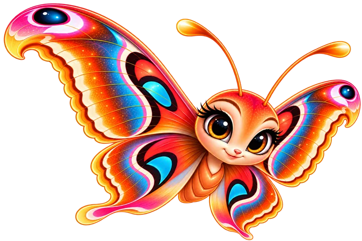 Mira the moth flying